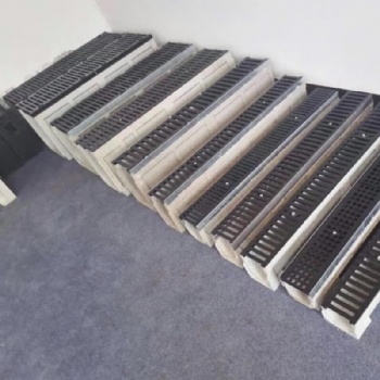Resin Concrete Trench Channels With L Shape Protection Edges In Cast Iron