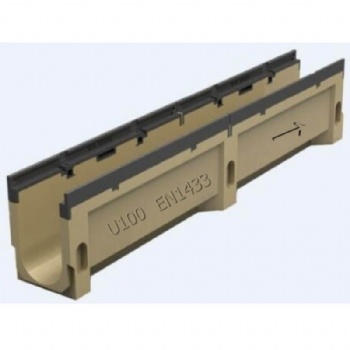 Polymer Concrete Trench Channels with L Shape Protection Edges In Galvanized Steel