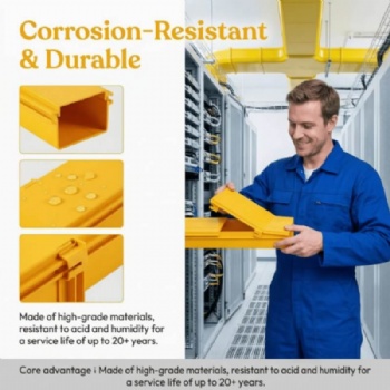 ABS Plastic Fiber Optic Cable Raceway Duct for Network Cabling