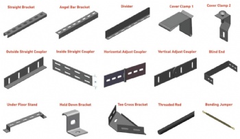 Perforated Cable Trays fittings components Elbow Tee Cross Riser Reducer