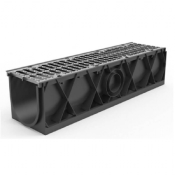 CE EN1433 Plastic Trench Channel With Ductile Cast Iron Gratings B125 To D400
