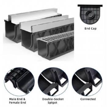 Plastic Trench Channel with Trench Cover Load Class Up To D400