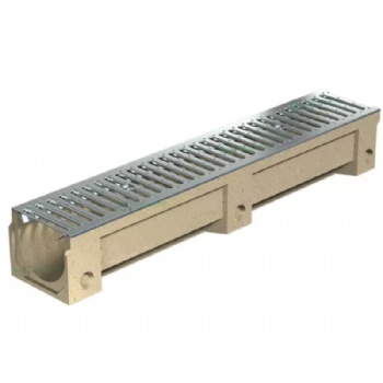 CE Resin Concrete Drainage Channel With A15 Stamped Trench Cover