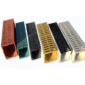 Custom Color FRP SMC Composite Drainage Channel Manufacturer | Fiberglass Linear Trench Drain System