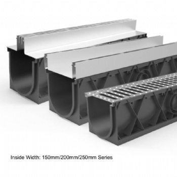 Polypropylene ( PP ) Linear Drainage Channel Factory and Size  EN1433