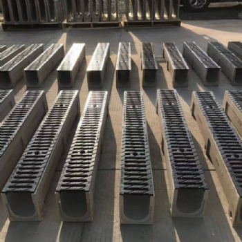 Precast Polymer Concrete Channel Drainage With B125 Cast Iron Grates
