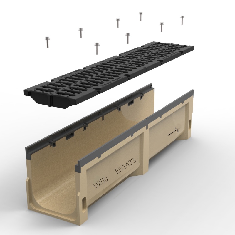 Heavy Duty Drainage Channel With DI Gratings